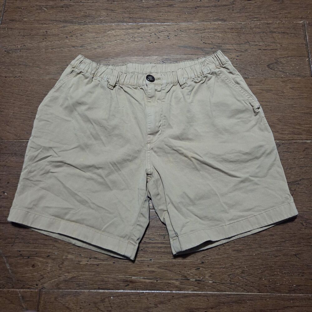 Chubbies Staples Shorts Men M Beige 7" Elastic Regular Fit Stretch Originals